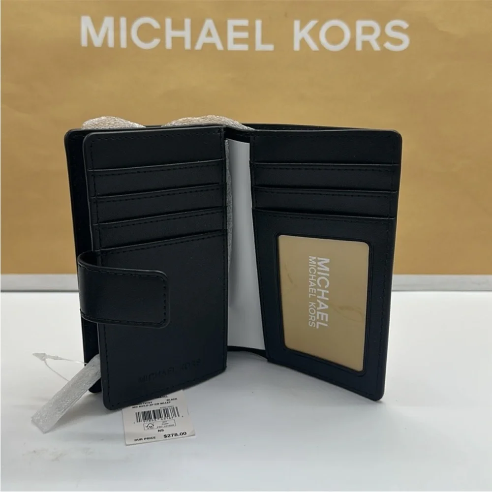 Michael Kors Black and White Floral Wallet - Picture 10 of 16